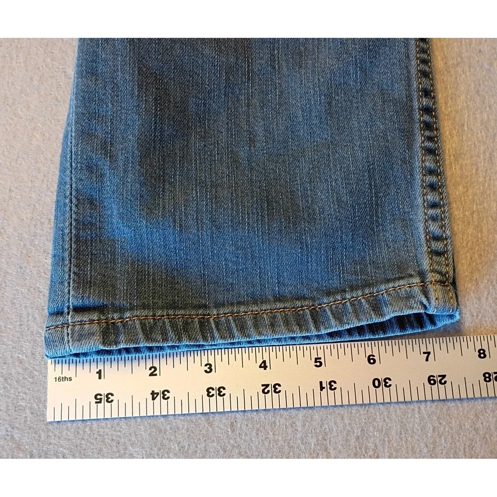 Levis 511 Jeans Mens 38x30 Blue Denim Slim Straight‎ Fit Light Wash Denim Faded